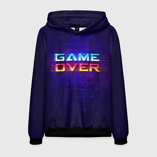 Мужская толстовка Game Over: Retrowave / 3D-Черный – фото 1