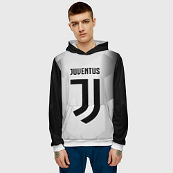 Толстовка-худи мужская FC Juventus: Silver Original, цвет: 3D-белый — фото 2