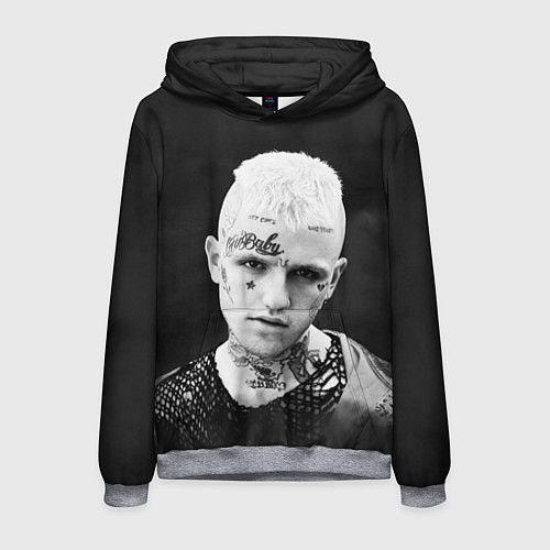 Мужская толстовка Lil Peep: Black Edition / 3D-Меланж – фото 1