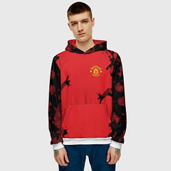 Толстовка-худи мужская FC Manchester United: Red Original, цвет: 3D-белый — фото 2