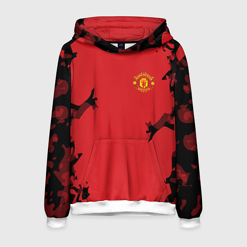 Мужская толстовка FC Manchester United: Red Original / 3D-Белый – фото 1