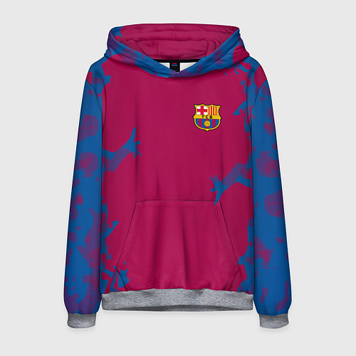 Мужская толстовка FC Barcelona: Purple Original / 3D-Меланж – фото 1