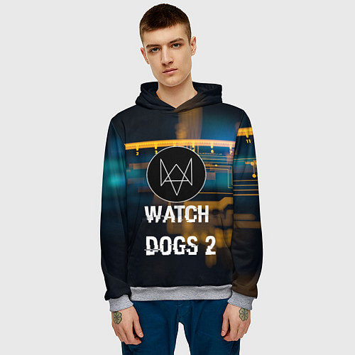 Мужская толстовка Watch Dogs 2: Tech Scheme / 3D-Меланж – фото 3
