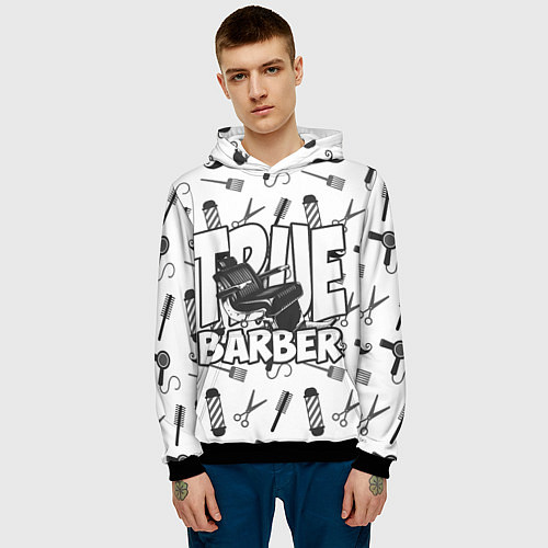 Мужская толстовка True Barber / 3D-Черный – фото 3