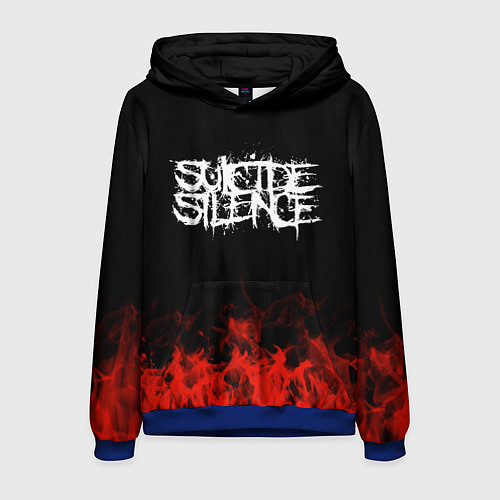 Мужская толстовка Suicide Silence: Red Flame / 3D-Синий – фото 1