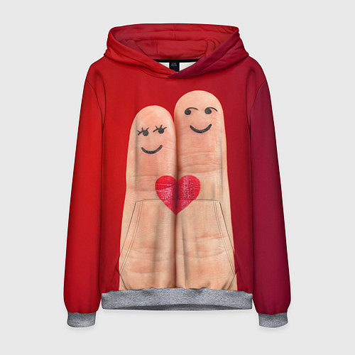 Мужская толстовка Love / 3D-Меланж – фото 1