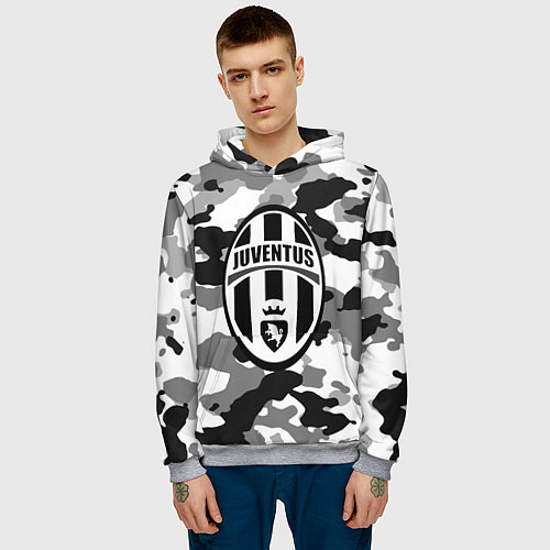 Мужская толстовка FC Juventus: Camouflage / 3D-Меланж – фото 3
