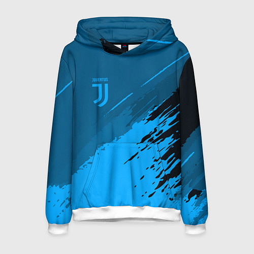 Мужская толстовка FC Juventus: Blue Original / 3D-Белый – фото 1