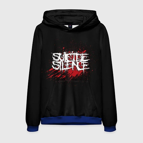 Мужская толстовка Suicide Silence Blood / 3D-Синий – фото 1