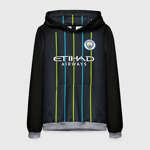 Мужская толстовка FC Manchester City: Away 18/19 / 3D-Меланж – фото 1