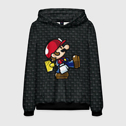 Толстовка-худи мужская Super Mario: Black Brick, цвет: 3D-черный