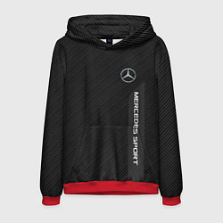 Толстовка-худи мужская Mercedes AMG: Sport Line, цвет: 3D-красный