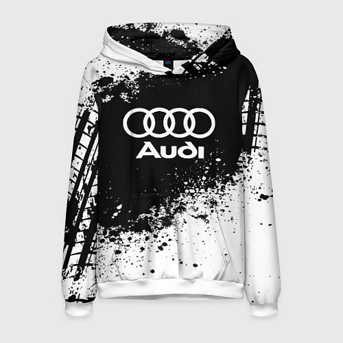 Мужская толстовка Audi: Black Spray / 3D-Белый – фото 1