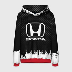 Толстовка-худи мужская Honda: Black Side, цвет: 3D-красный