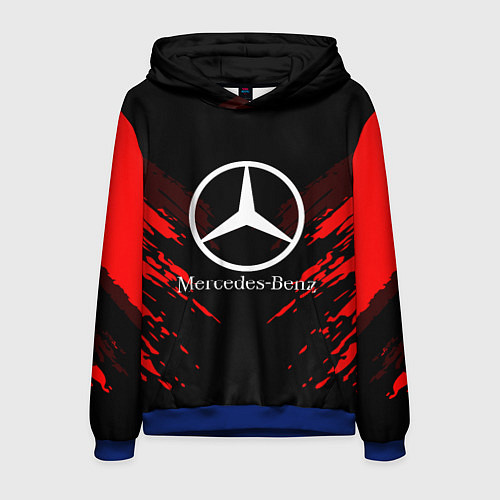 Мужская толстовка Mercedes-Benz: Red Anger / 3D-Синий – фото 1