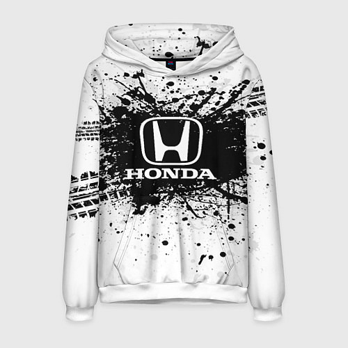 Мужская толстовка Honda: Black Spray / 3D-Белый – фото 1