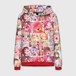 Толстовка-худи мужская Ahegao, цвет: 3D-красный