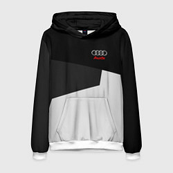 Толстовка-худи мужская Audi Sport, цвет: 3D-белый