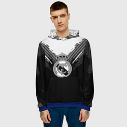 Толстовка-худи мужская FC Real Madrid: Black Style, цвет: 3D-синий — фото 2