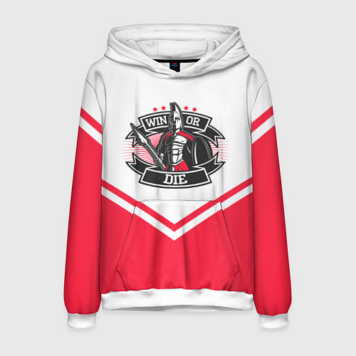 Мужская толстовка Победи или умри / 3D-Белый – фото 1