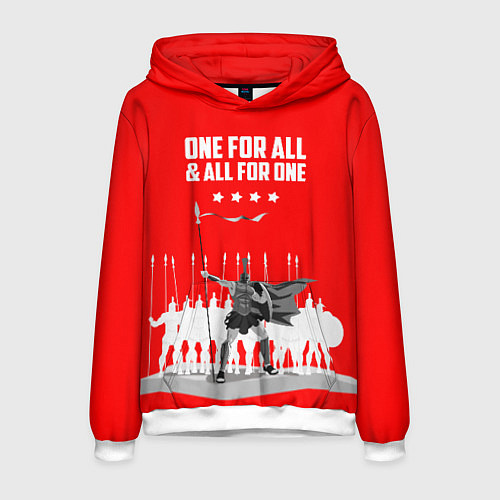 Мужская толстовка One for all & all for one / 3D-Белый – фото 1