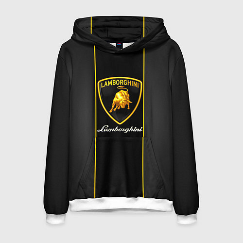 Мужская толстовка Lamborghini Luxury / 3D-Белый – фото 1