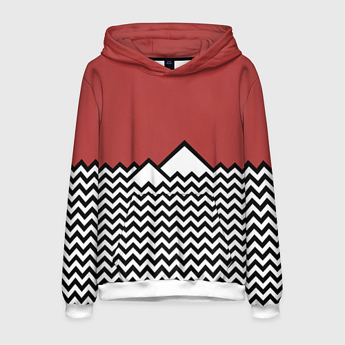 Мужская толстовка Горы Твин Пикс / 3D-Белый – фото 1