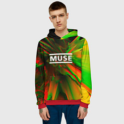 Толстовка-худи мужская Muse: Colour Abstract, цвет: 3D-красный — фото 2