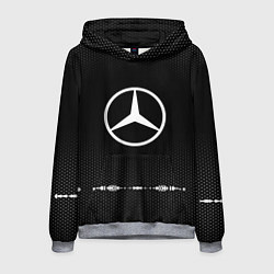 Толстовка-худи мужская Mercedes: Black Abstract, цвет: 3D-меланж