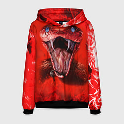 Толстовка-худи мужская Red Snake, цвет: 3D-черный