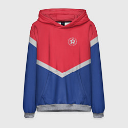 Толстовка-худи мужская Люблю футбол россии, цвет: 3D-меланж
