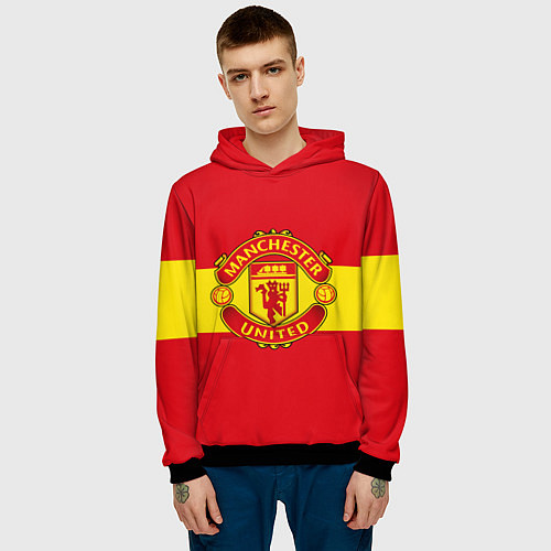 Мужская толстовка FC Man United: Red Style / 3D-Черный – фото 3