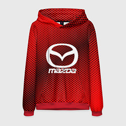 Толстовка-худи мужская Mazda: Red Carbon, цвет: 3D-красный