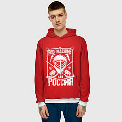 Толстовка-худи мужская Red machine is back, цвет: 3D-белый — фото 2