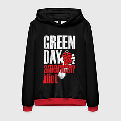 Толстовка-худи мужская Green Day: American Idiot, цвет: 3D-красный