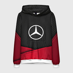 Толстовка-худи мужская Mercedes Benz: Grey Carbon, цвет: 3D-белый