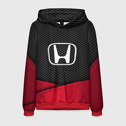 Толстовка-худи мужская Honda: Grey Carbon, цвет: 3D-красный