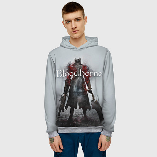 Мужская толстовка Bloodborne: Hell Knight / 3D-Меланж – фото 3