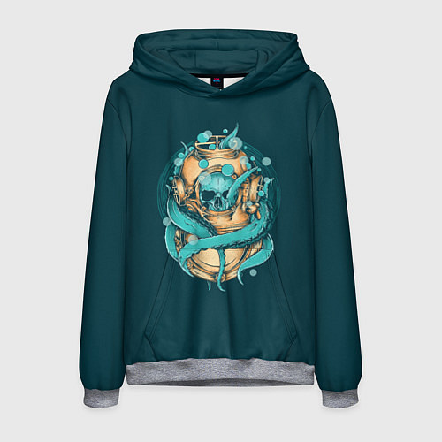 Мужская толстовка Морской осьминог / 3D-Меланж – фото 1