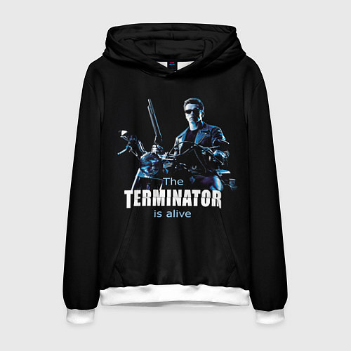 Мужская толстовка Terminator: Is alive / 3D-Белый – фото 1