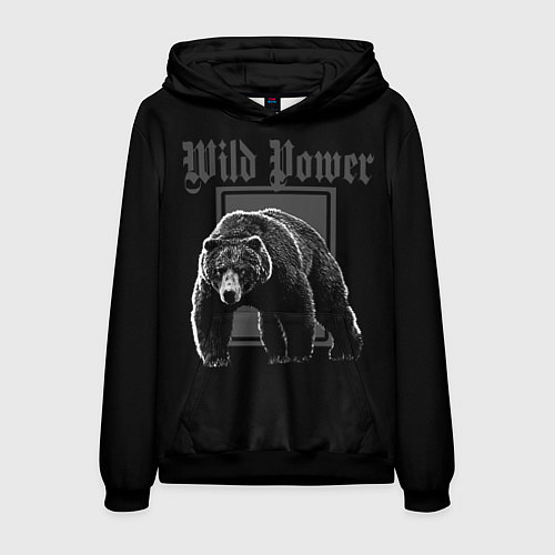 Мужская толстовка Дикая сила / 3D-Черный – фото 1