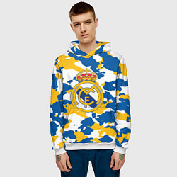 Толстовка-худи мужская Real Madrid: Camo, цвет: 3D-белый — фото 2