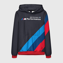 Толстовка-худи мужская BMW M Performance, цвет: 3D-красный