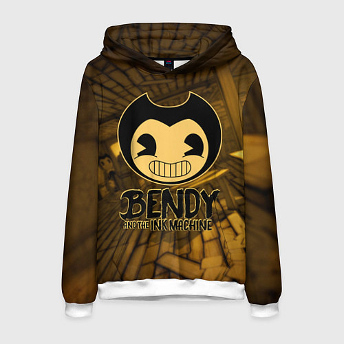 Мужская толстовка Black Bendy / 3D-Белый – фото 1