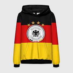 Толстовка-худи мужская Немецкий футбол цвета 3D-черный — фото 1
