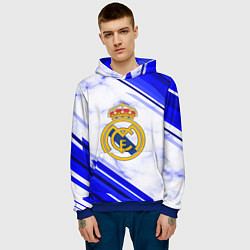Толстовка-худи мужская Real Madrid, цвет: 3D-синий — фото 2