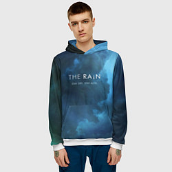 Толстовка-худи мужская The Rain: Stay Dry, цвет: 3D-белый — фото 2