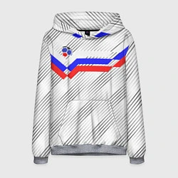 Толстовка-худи мужская Российский футбол, цвет: 3D-меланж