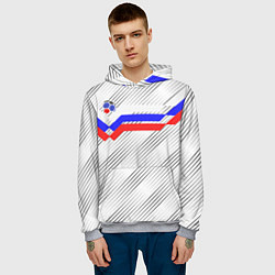 Толстовка-худи мужская Российский футбол, цвет: 3D-меланж — фото 2
