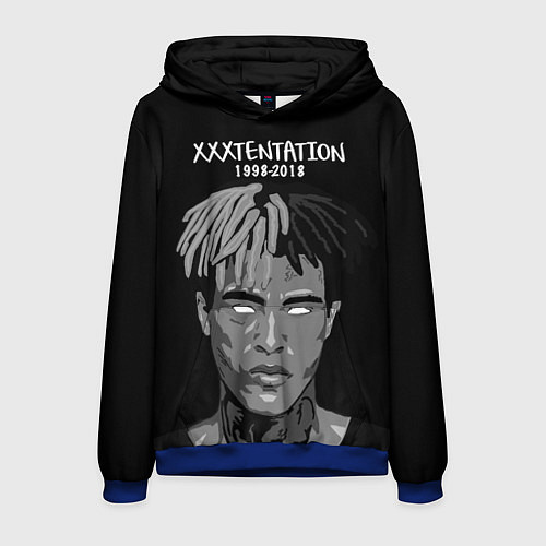 Мужская толстовка XXXTentacion: 1998-2018 / 3D-Синий – фото 1